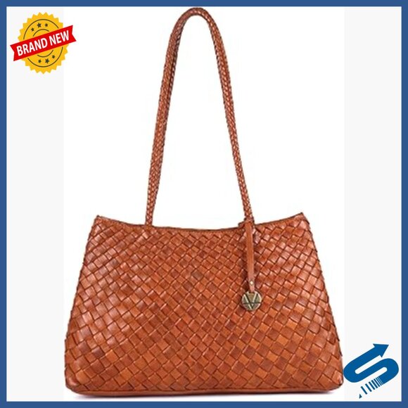 Handwoven Leather Tote Bag Spacious Lightweight Artisan Design Daily Use
